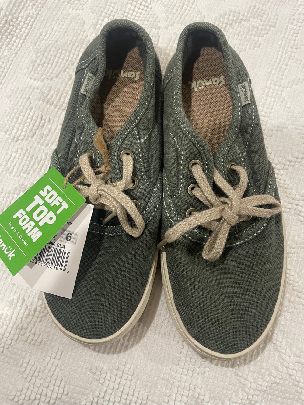 Sanuk Canvas Sneakers Avery Lace Hemp Slate